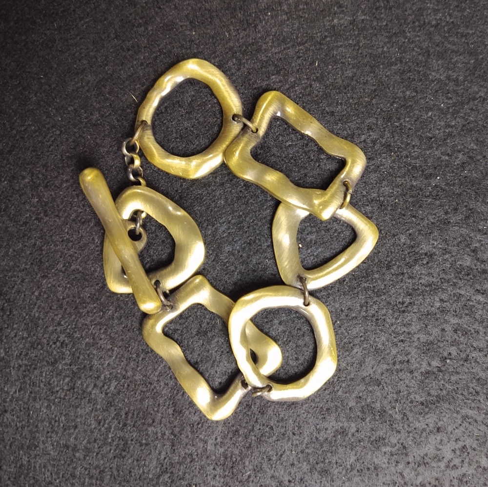 😄 3 for ?13 Brass geometric bracelet
